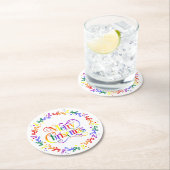 Onderzetters voor regenboogkerst met kerstpapier (Insitu)