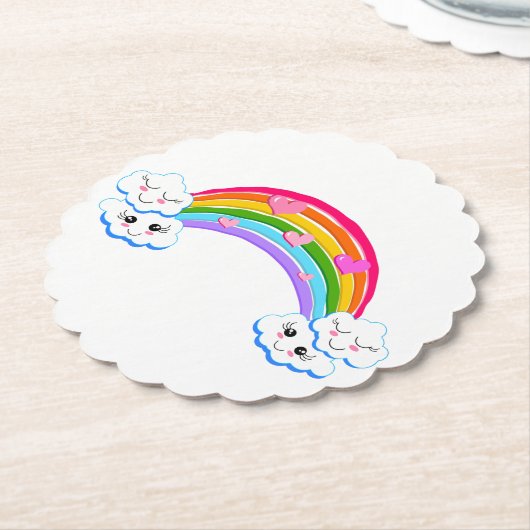 Onderzetters voor regenboogwolken (Gekanteld)