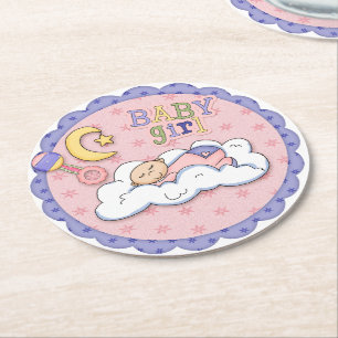 Onderzetters voor roze Baby shower