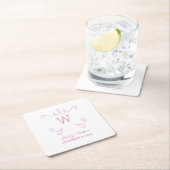 Onderzetters voor roze, roze, roze, grillige monog (Insitu)