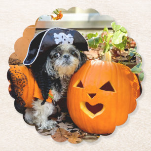 Onderzetters voor Shih Tzu Pirate Paper