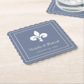 Onderzetters voor usty Blue Fleur de Lis Wedding P (Gebogen)