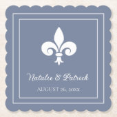 Onderzetters voor usty Blue Fleur de Lis Wedding P (Voorkant)