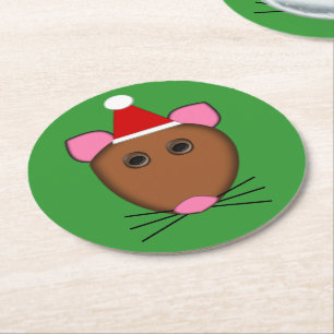 Onderzetters voor vrolijk kerstpapier