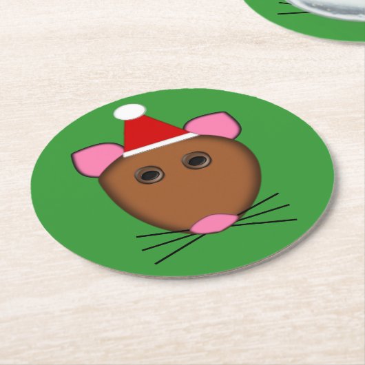 Onderzetters voor vrolijk kerstpapier (Gebogen)