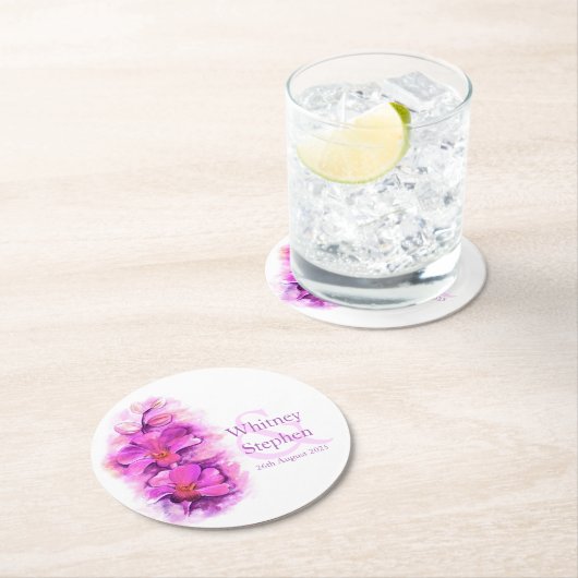 Onderzetters voor weddenschapsroze orchidee waterv (Insitu)