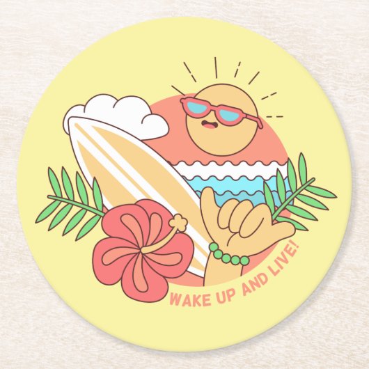 Onderzetters voor zomersurfer (Voorkant)