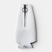 Onderzijde naam monogram Initiaal personaliseren Flesjeskoeler (Achterkant)