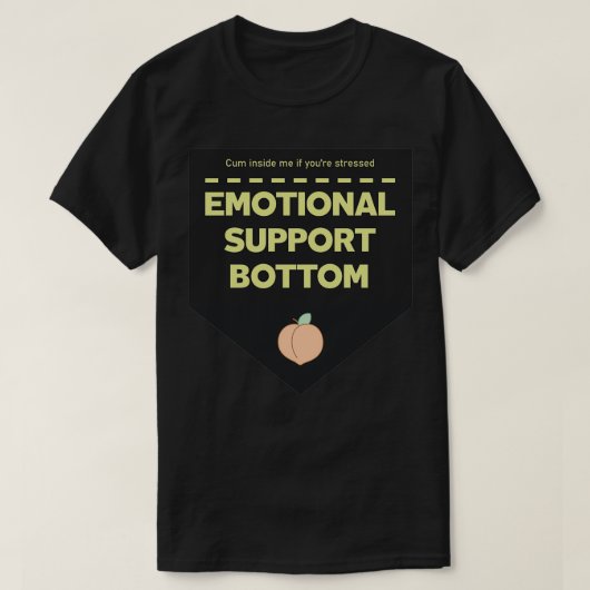 Onderzijde voor emotionele support t-shirt (Design voorkant)