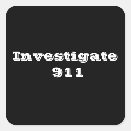Onderzoek 911 vierkante sticker (Voorkant)