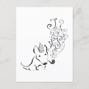 Onderzoek alles English Bull Terrier kunst Briefkaart