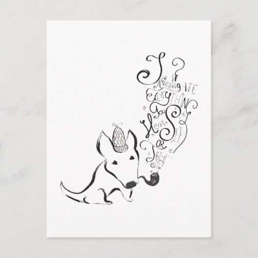 Onderzoek alles English Bull Terrier kunst Briefkaart (Voorkant)