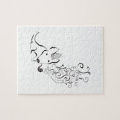 Onderzoek alles English Bull Terrier kunst Legpuzzel (Horizontaal)