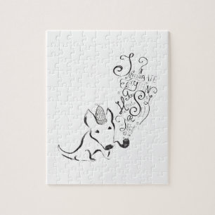 Onderzoek alles English Bull Terrier kunst Legpuzzel