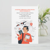 Onderzoek Awide Farewell Party Invitation Kaart (Staand voorkant)