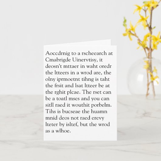 Onderzoek bij Cmabrigde Uinervtisy Geretign Crad Kaart (Gele Bloem)