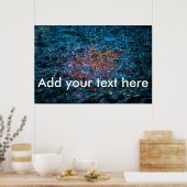 Onderzoek bij Waterverf - Oranje Poster (Keuken)