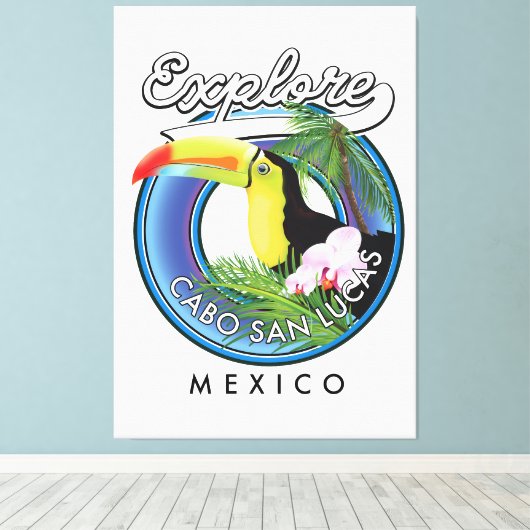 onderzoek cabo san lucas mexico - reispatch canvas afdruk (Insitu (Houten vloer))