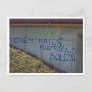Onderzoek Chemtrails Polen ansichtkaart Briefkaart