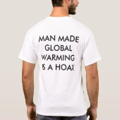 Onderzoek ClimateGate - Global Warming Hoax T-shirt (Achterkant)
