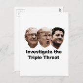 Onderzoek de Triple Threat Briefkaart (Voorkant / Achterkant)