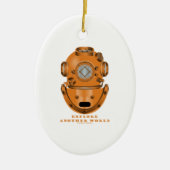 Onderzoek een andere wereld (diepe duikende helm) keramisch ornament (Voorkant)