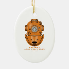 Onderzoek een andere wereld (diepe duikende helm) keramisch ornament