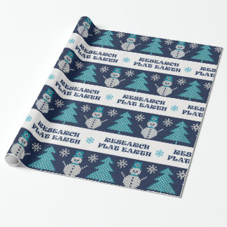 ONDERZOEK FLAT EARTH XMAS Gifts Wrapping Paper v.2 Cadeaupapier