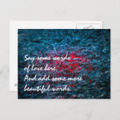 Onderzoek in Waterverf - rood Briefkaart (Voorkant / Achterkant)