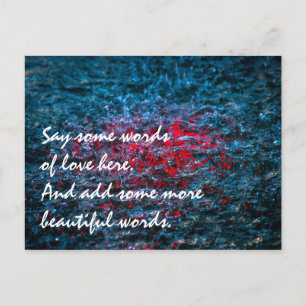 Onderzoek in Waterverf - rood Briefkaart