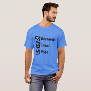 Onderzoek Leren Stemmen Politieke Verkiezingen Shi T-shirt