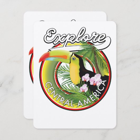 Onderzoek Midden-Amerika logo. (Voorkant / Achterkant)