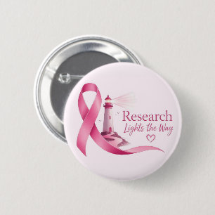 Onderzoek naar borstkanker bewustzijn Roze Lintje Ronde Button 5,7 Cm