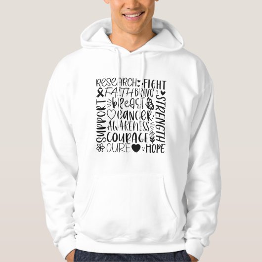 Onderzoek naar borstkanker en bestrijding hoodie (Voorkant)