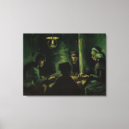 Onderzoek naar de aardappel-eters door Vincent van Canvas Afdruk (Voorkant)