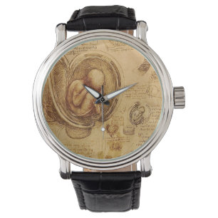 Onderzoek naar de foetus van de baby door Leonardo Horloge