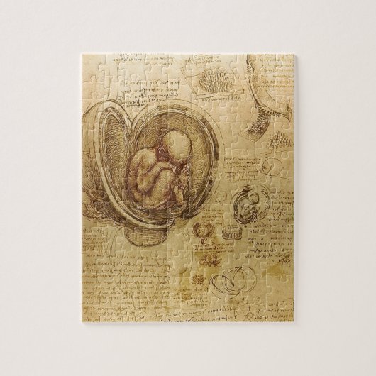Onderzoek naar de foetus van de baby door Leonardo Legpuzzel (Verticaal)