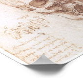 Onderzoek naar de menselijke schedel, Leonardo da  Poster (Hoek)