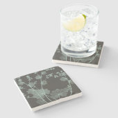 Onderzoek naar de Natuur van mint en houtskool I Stenen Onderzetter (Zijkant)