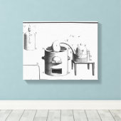 Onderzoek naar de ontleding van water canvas afdruk (Insitu (Houten vloer))