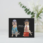 Onderzoek naar dierlijk/laboratorium/honden-gedrag briefkaart (Staand voorkant)