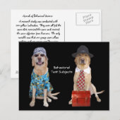 Onderzoek naar dierlijk/laboratorium/honden-gedrag briefkaart (Voorkant / Achterkant)