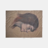 Onderzoek naar een hoofd van een Vrouw (door Evely Fleece Deken (Voorkant (Horizontaal))