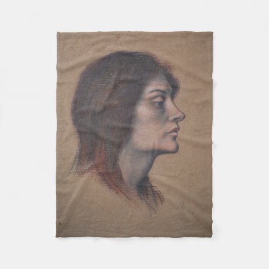 Onderzoek naar een hoofd van een Vrouw (door Evely Fleece Deken (Voorkant)