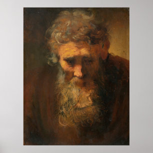 Onderzoek naar een oud Man - Poster met Rembrandt 