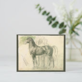 Onderzoek naar een paard van Edgar Degas, kunst Briefkaart (Staand voorkant)