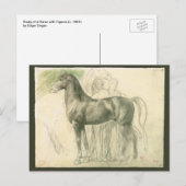 Onderzoek naar een paard van Edgar Degas, kunst Briefkaart (Voorkant / Achterkant)