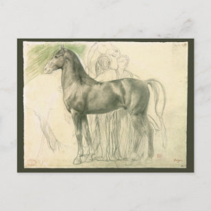 Onderzoek naar een paard van Edgar Degas,  kunst Briefkaart