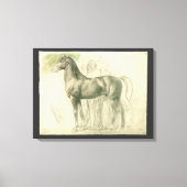 Onderzoek naar een paard van Edgar Degas,  kunst Canvas Afdruk (Voorkant)