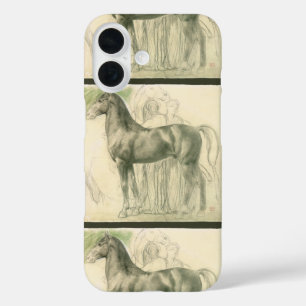 Onderzoek naar een paard van Edgar Degas, kunst iPhone 16 Hoesje
